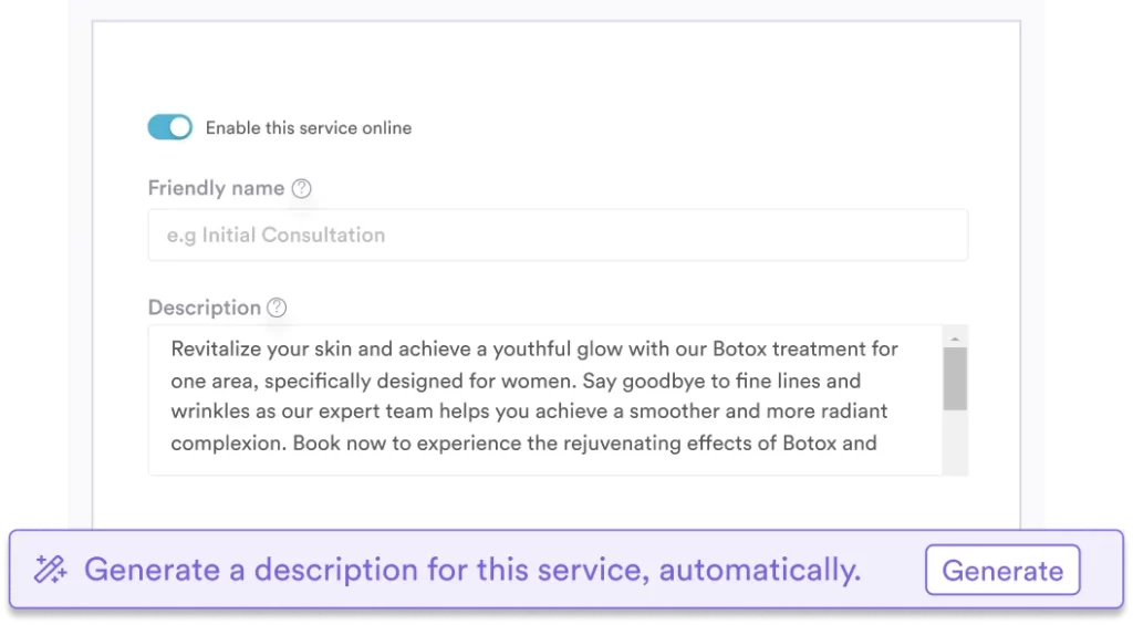 Generating service description with Echo AI