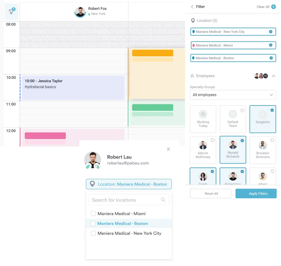 Multi-location feature in Pabau