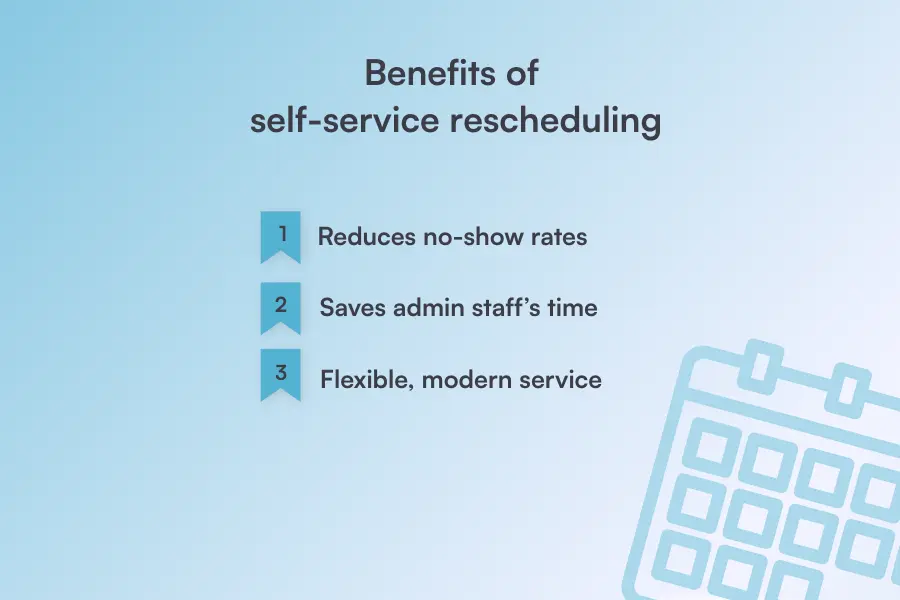 Benefits of self-service rescheduling