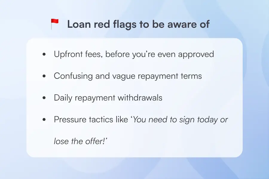 Loan red flags to be aware of blog image