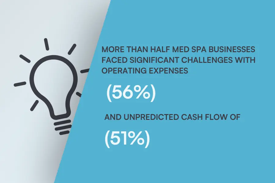 Blog image - survey stats about med spa challenges