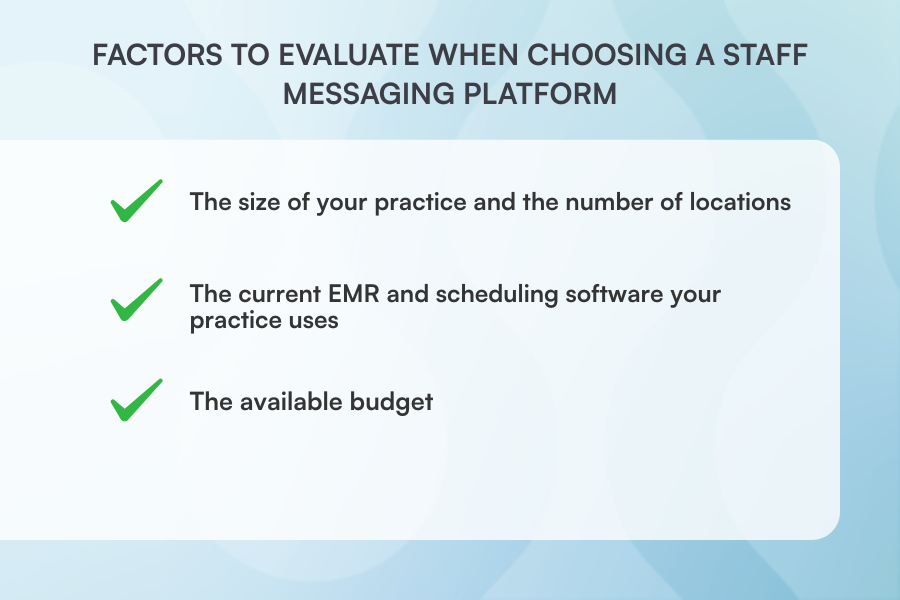 Choosing a staff messaging platform