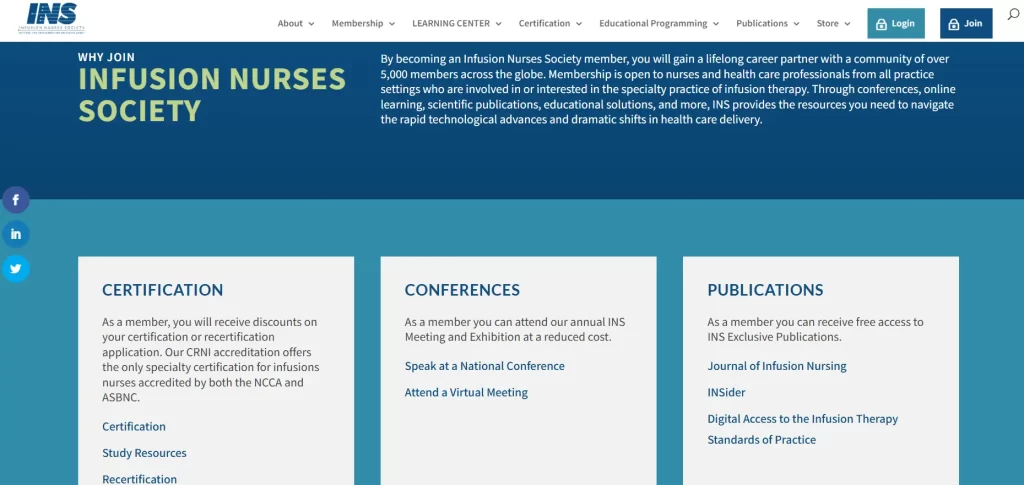 Blog image - infusion nurses society website