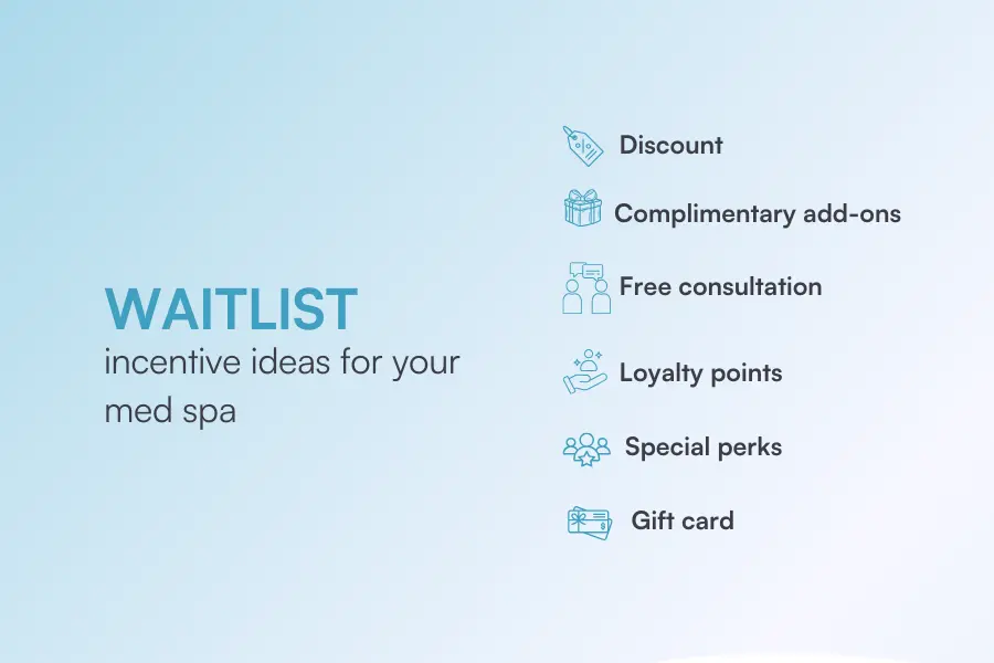 Med spa waitlist incentive ideas