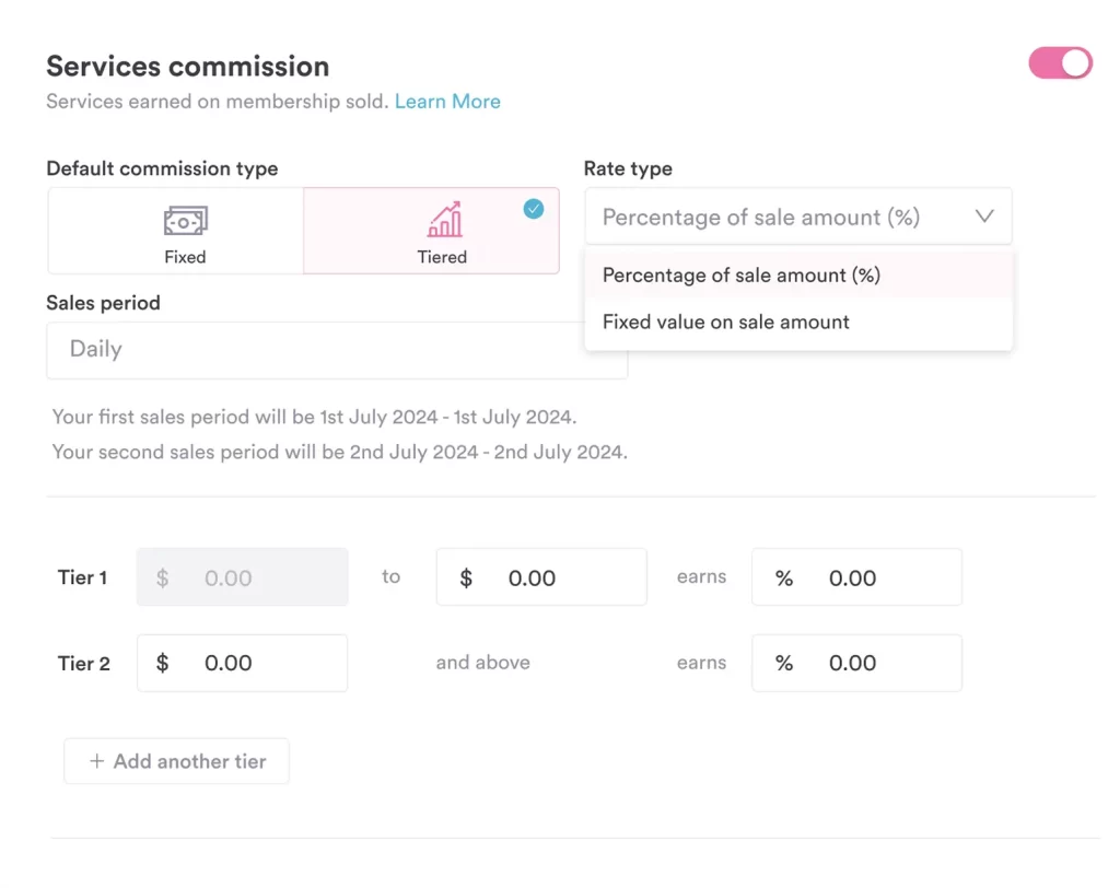 commission types pabau