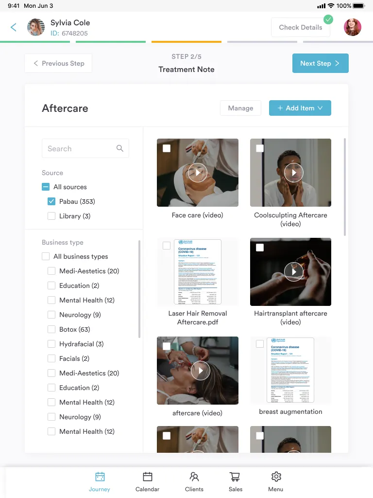 Feature consideration 3 - Pre and post care