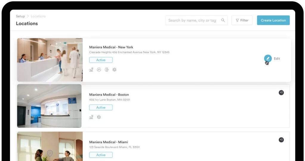 Multi-location-management