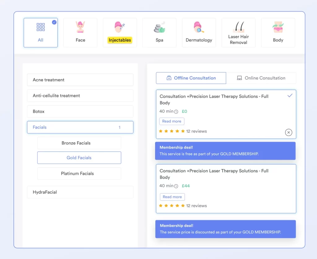 Smart online booking