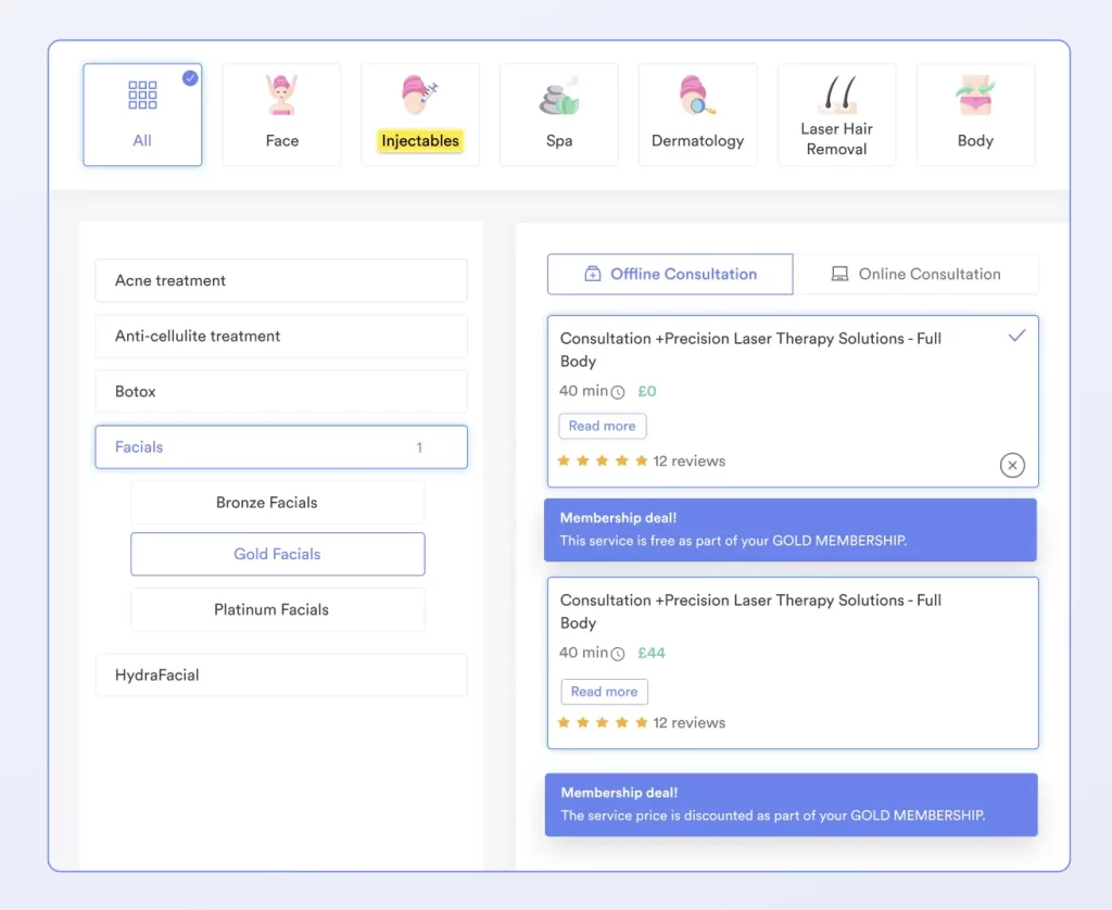 Online booking - Pabau