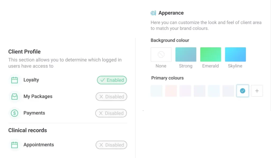 Client portal customization
