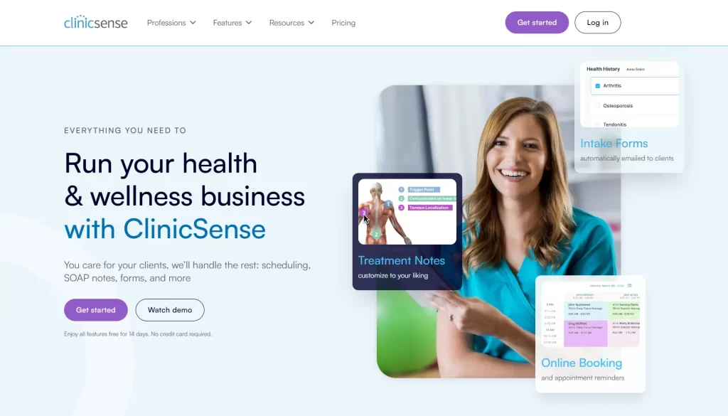 ClinicSense - homepage