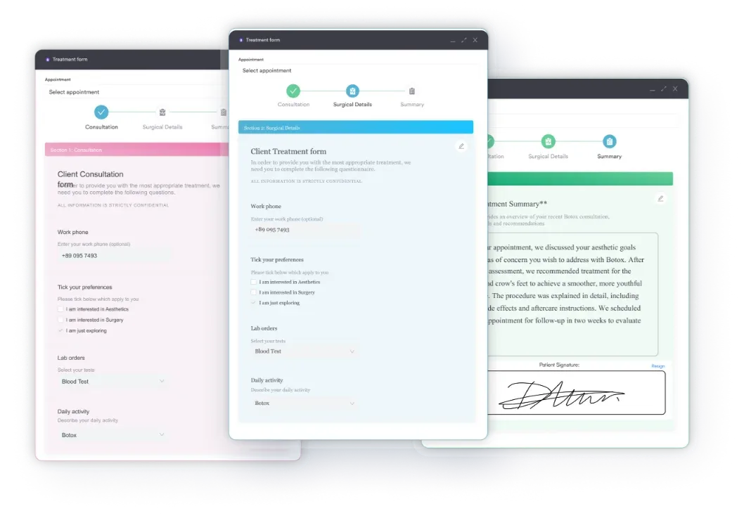 Consent and intake forms Pabau