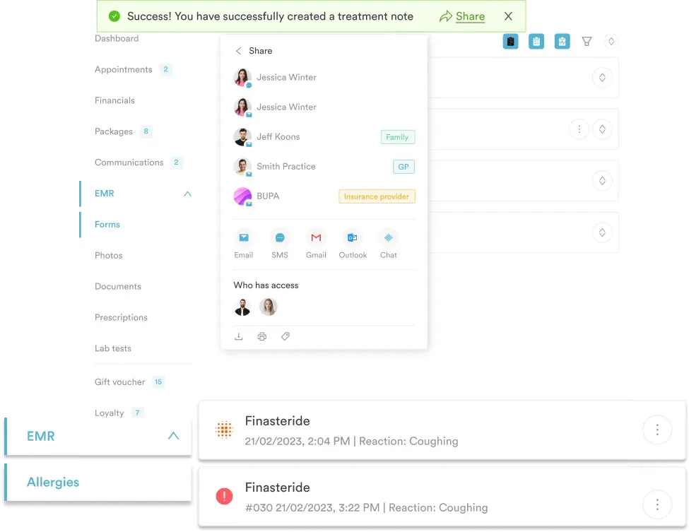 EMR & patient record Pabau