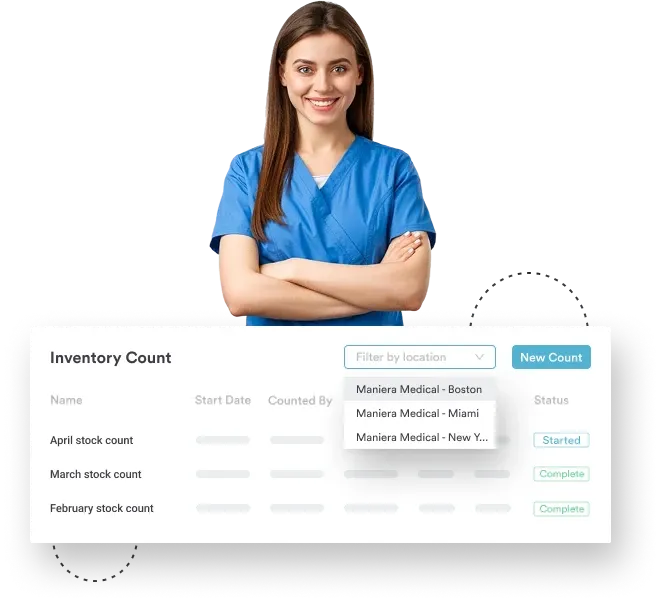 Inventory management across locations