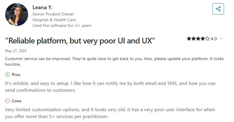 JaneApp-negative review