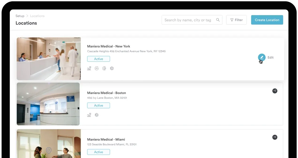 Multi-location-management