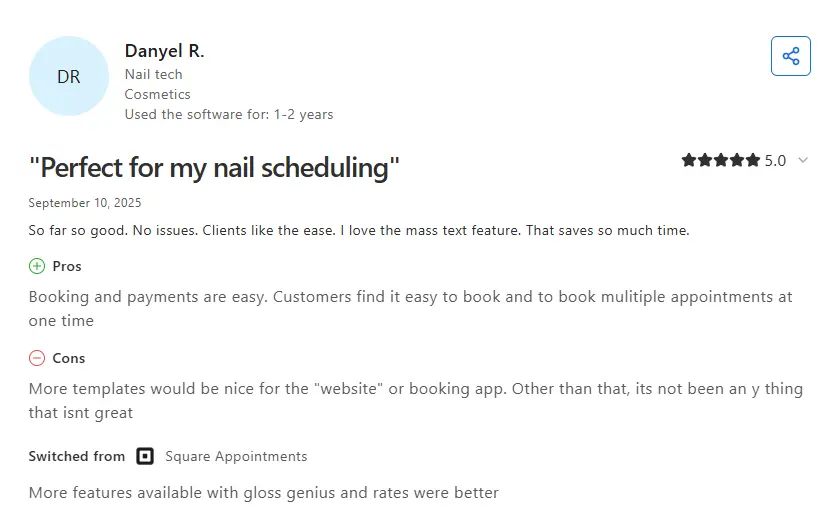 Positive Review-Gloss