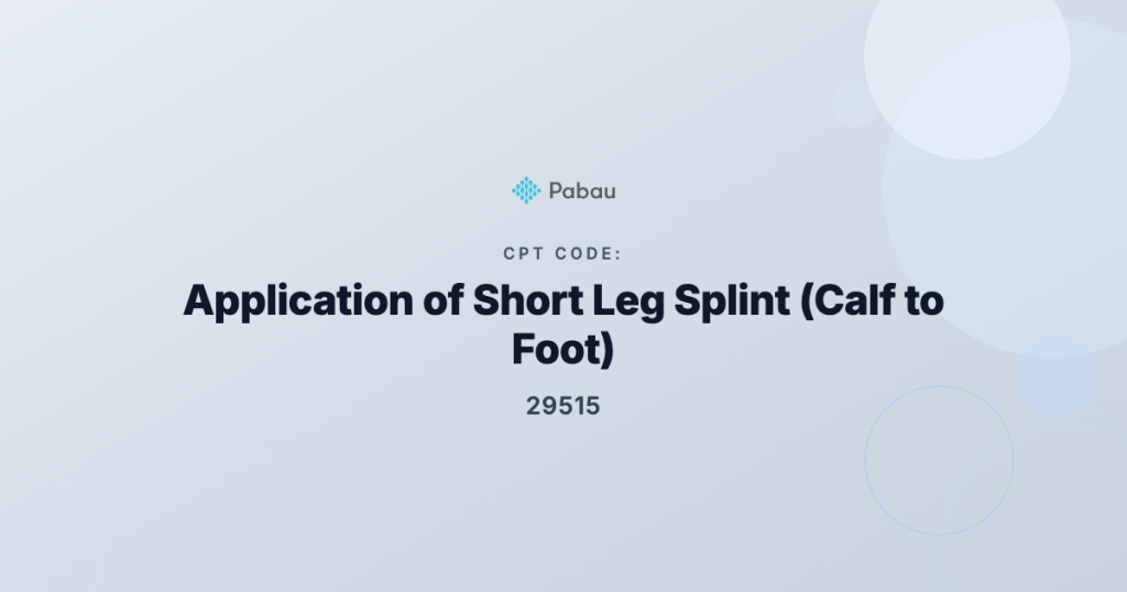 Cpt Code 29515