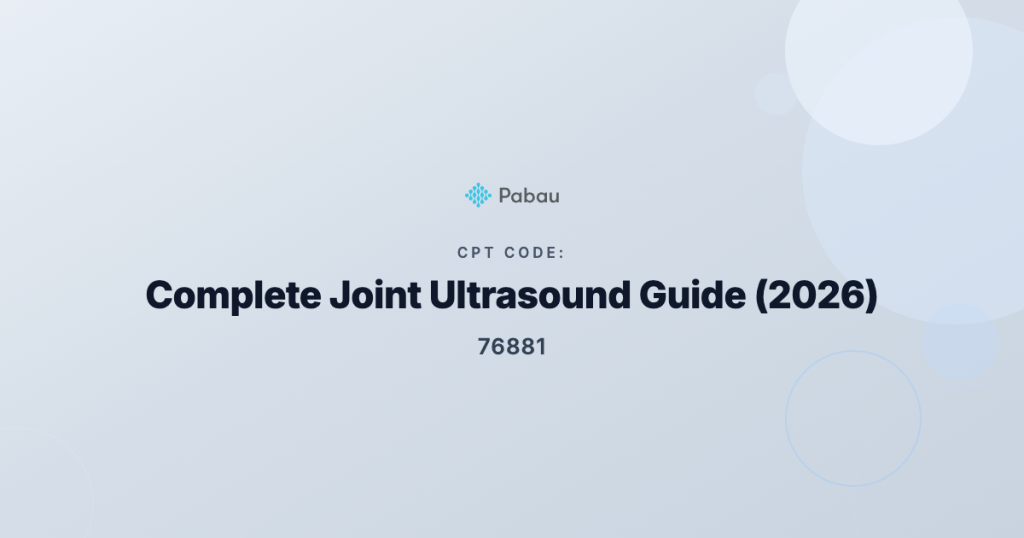 Cpt Code 76881