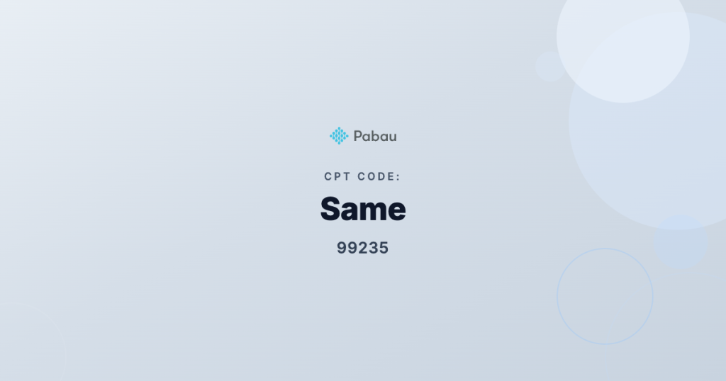 Cpt Code 99235