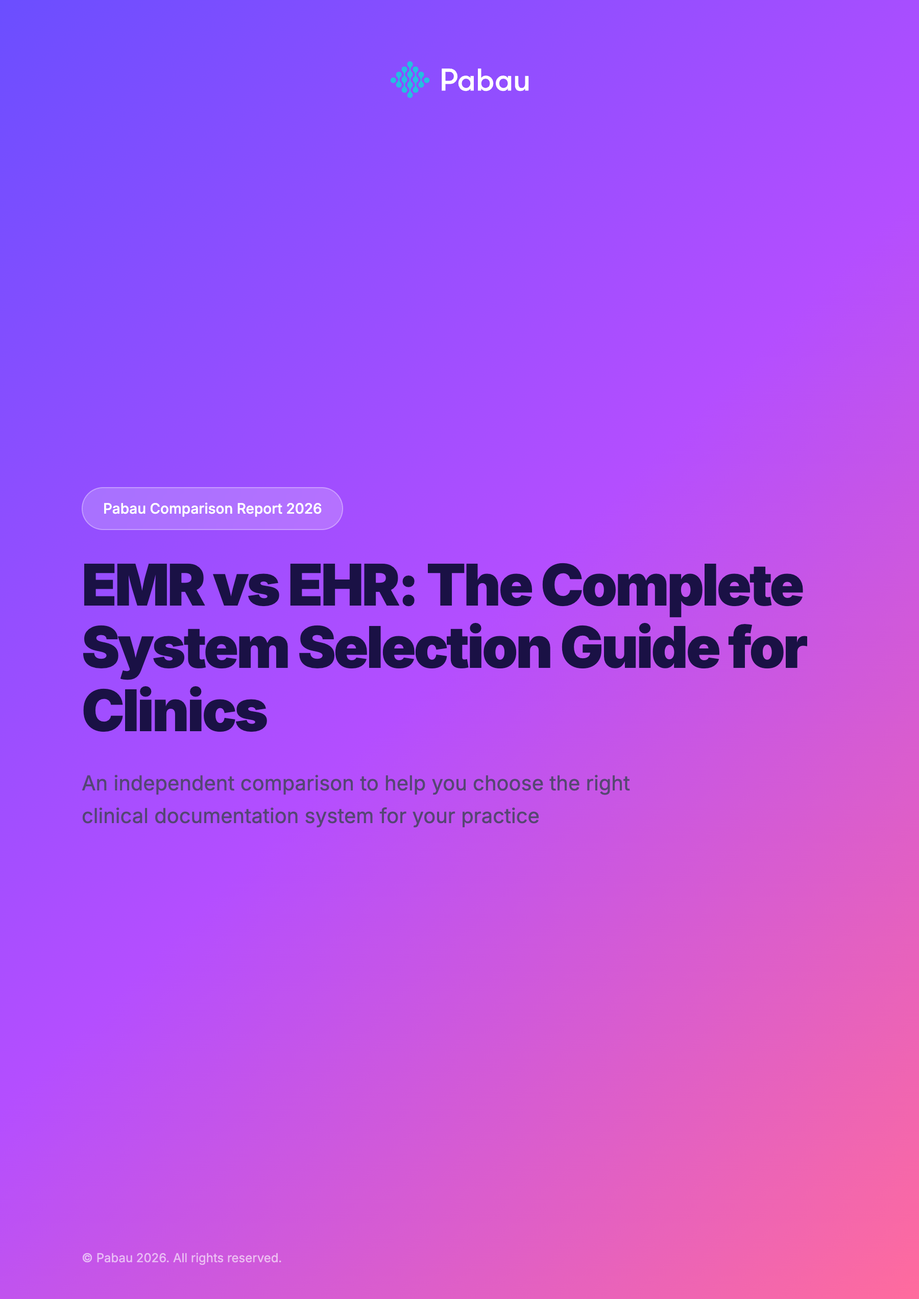EMR vs EHR: The Complete System Selection Guide for Clinics cover