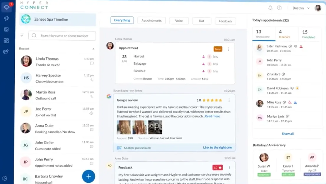 ezConnect Reputation management Zenoti