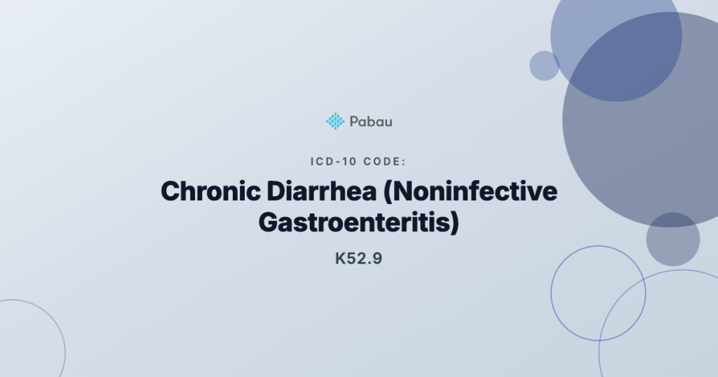 Icd 10 Cm Chronic Diarrhea