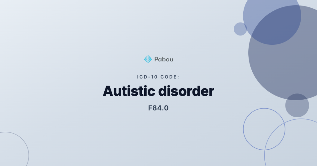 Icd 10 Code For Autistic Disorder