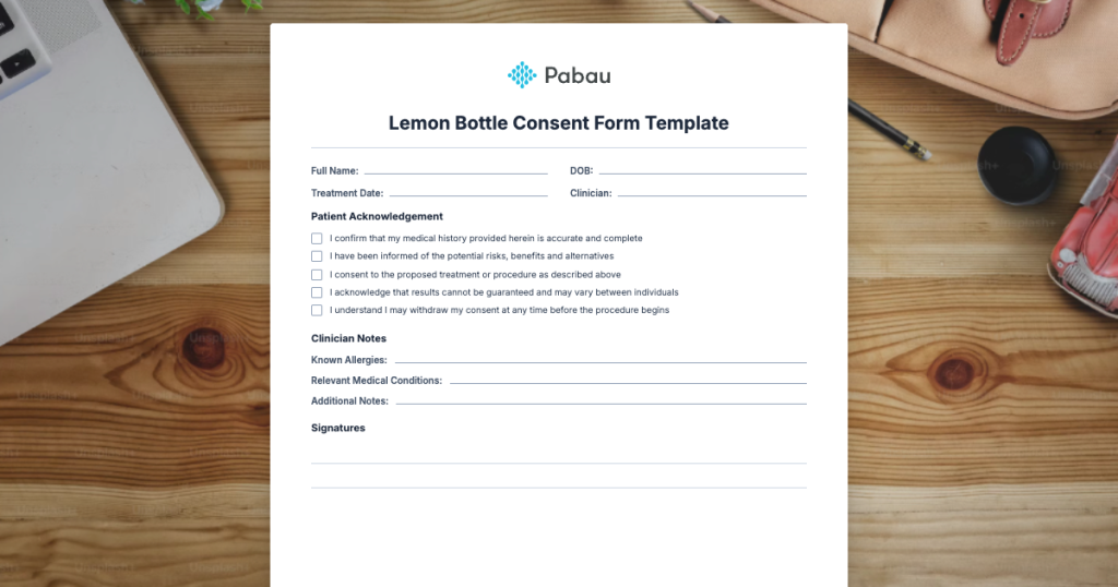 Lemon Bottle Consent Form