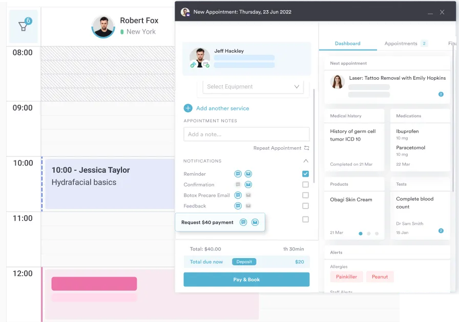 Appointment details Pabau
