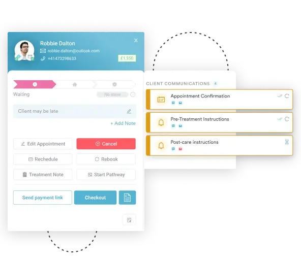 Automated communication in Pabau