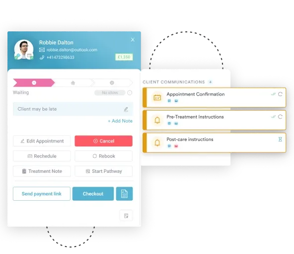 Automated communication in Pabau