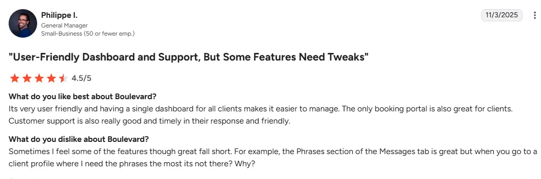 Boulevard customer support