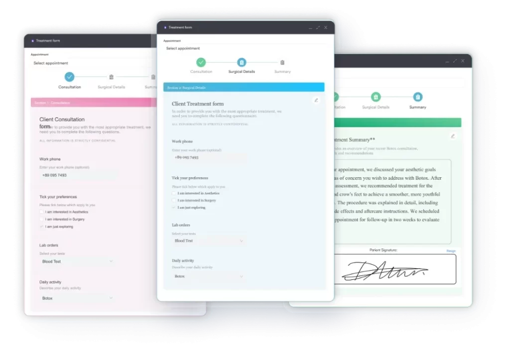 Customizable consent and intake forms Pabau