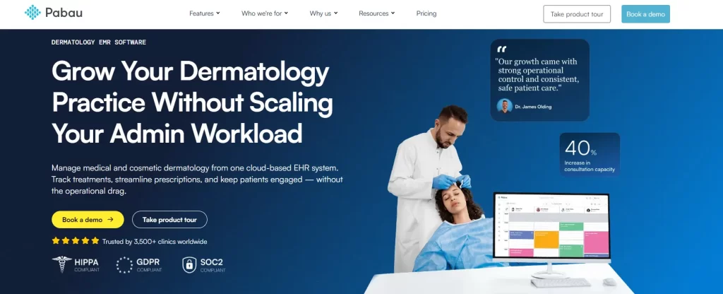 Pabau dermatology software