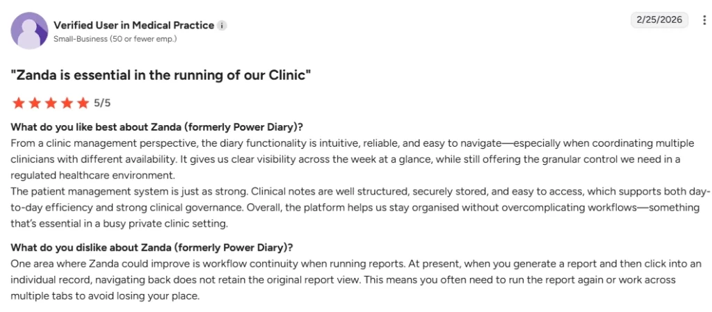 Zanda negative review