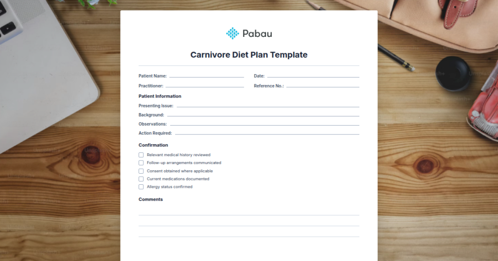 Carnivore Diet Plan Template