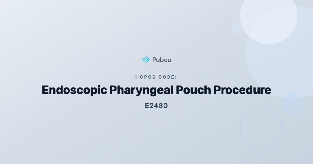 Ccsd Code E2480 Pharyngeal Pouch Endoscopic Procedures
