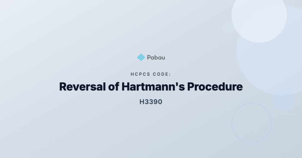 Ccsd Code H3390 Reversal Of Hartmanns Procedure