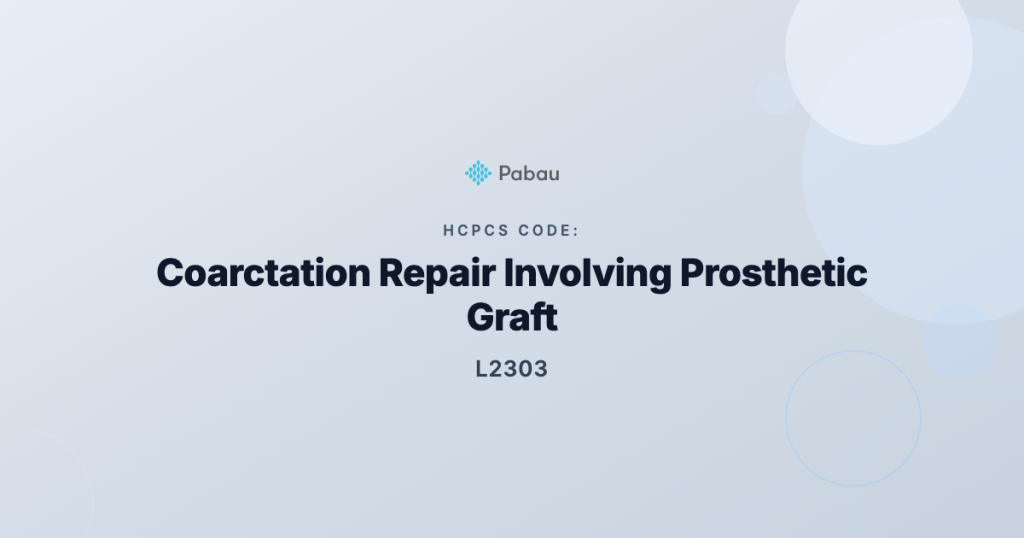 Ccsd Code L2303 Coarctation Repair Involving Prosthetic Graft