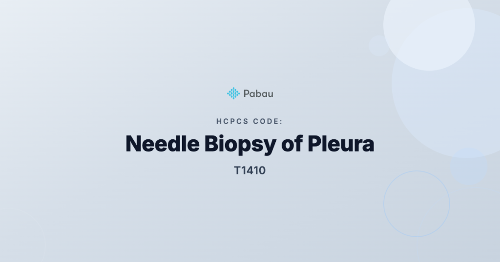Ccsd Code T1410 Needle Biopsy Of Pleura