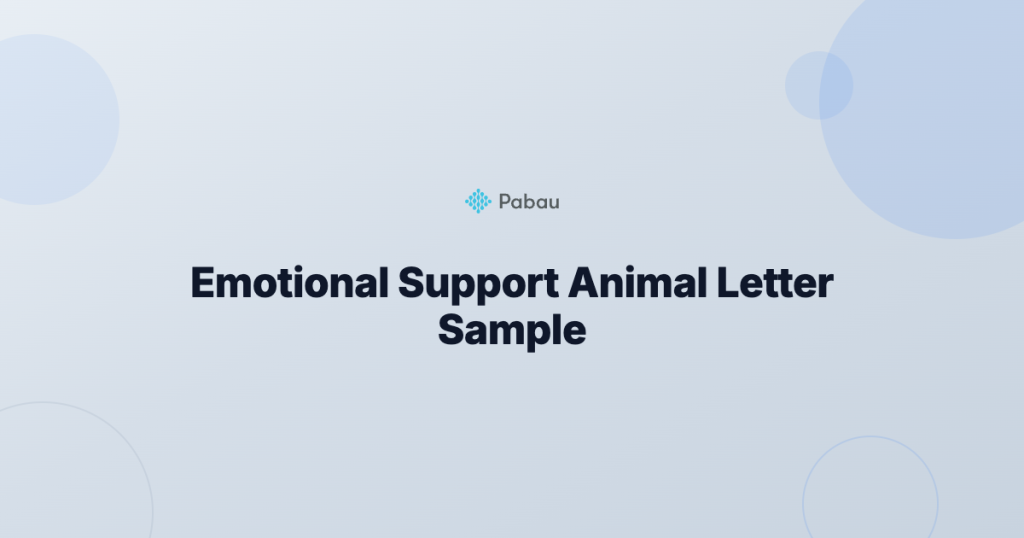 Emotional Support Animal Letter Sample: ESA Template for Therapists