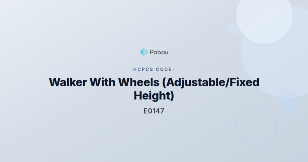 Hcpcs Code E0147 Walker With Wheels