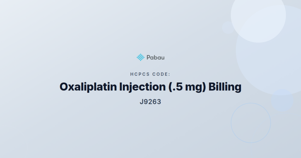 Hcpcs Code J9263 Oxaliplatin Injection 05 Mg