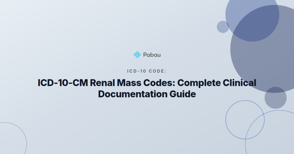 Icd 10 Cm Renal Mass
