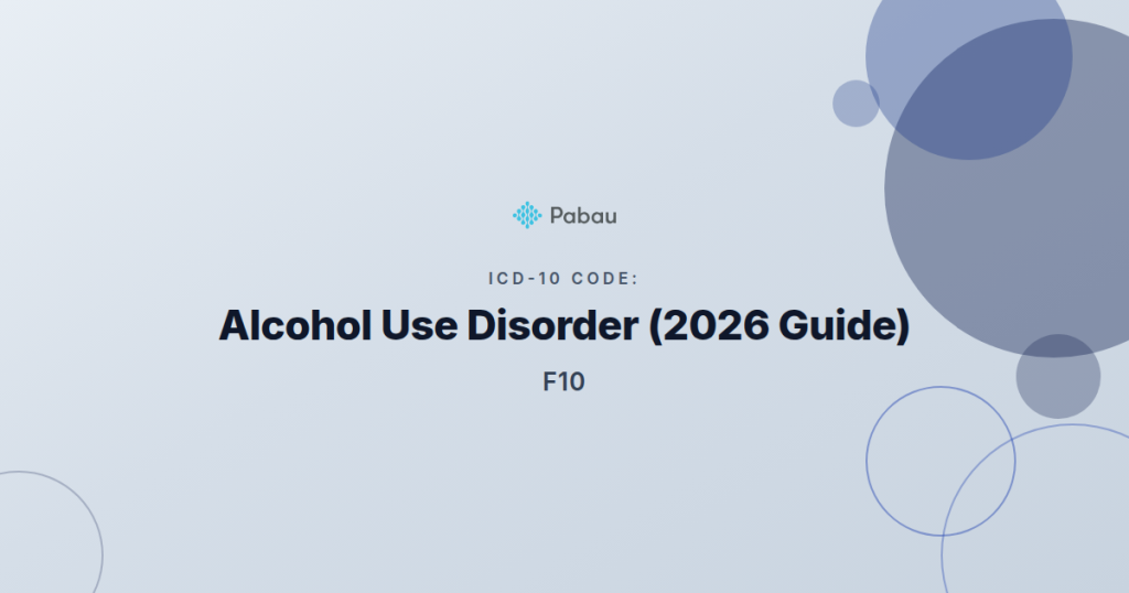 Icd 10 Code F10 Alcohol Use Disorder