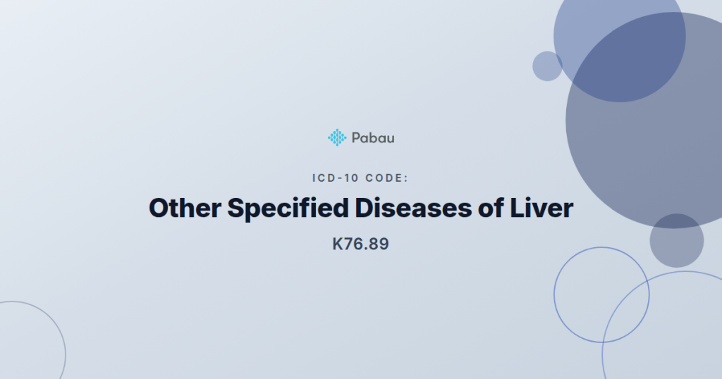 Icd 10 Code K7689 Hepatic Lesion